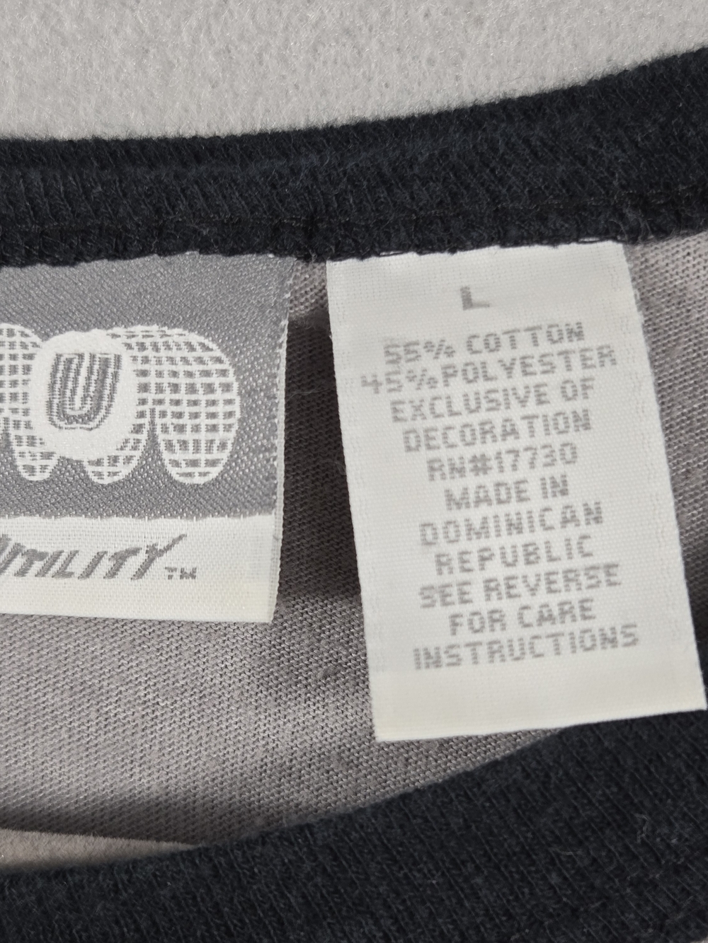 Utility Monkey Wrench Hardware Graphic Ringer T-Shirt Gray Black Large - Picture 2 of 7